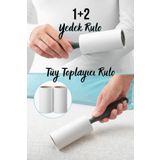 üy Toplayıcı Rulo 50 Yaprak Yapışkanlı + 2+1 Yedek Rulo (Kedi - Köpek Tüy Toplayıcı)