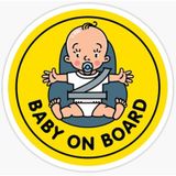 Uyarı Arabada Bebek Var Sticker oto Etiket 18cm MD11
