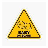Uyarı Arabada Bebek Var Sticker oto Etiket 18cm MD50
