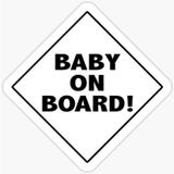Uyarı Arabada Bebek Var Sticker oto Etiket 18cm MD8