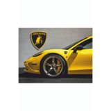 Uyarstrafor Lamborgini Araç Logosu Dekoratif Duvar Süsü