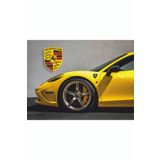 Uyarstrafor Porsche Araç Logosu Dekoratif Duvar Süsü