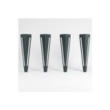 Uyart Home Uyart S10 Blade Antrasit Metal Masa Ayağı – Modern Çizgili Tasarım – 72 Cm