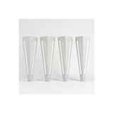 Uyart Home Uyart S10 Blade Beyaz Metal Masa Ayağı – Modern Çizgili Tasarım – 72 Cm