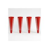 Uyart Home Uyart S10 Blade Kırmızı Metal Masa Ayağı – Modern Çizgili Tasarım – 72 Cm