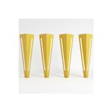 Uyart Home Uyart S10 Blade Sarı Metal Masa Ayağı – Modern Çizgili Tasarım – 72 Cm