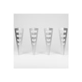 Uyart Home Uyart S13 Titan Krom Metal Masa Ayağı – Geometrik Katmanlı Tasarım – 72 Cm