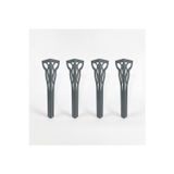 Uyart Home Uyart S2 Flora Antrasit Metal Masa Ayağı – Dekoratif Modern Masa Ayağı – 72 Cm