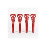 Uyart Home Uyart S2 Flora Kırmızı Metal Masa Ayağı – Dekoratif Modern Masa Ayağı – 72 Cm