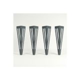 Uyart Home Uyart S3 Vector Antrasit Metal Masa Ayağı – Modern Çizgili Tasarım – 72 Cm