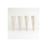 Uyart Home Uyart S3 Vector Bej Metal Masa Ayağı – Modern Çizgili Tasarım – 72 Cm