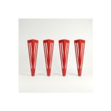 Uyart Home Uyart S3 Vector Kırmızı Metal Masa Ayağı – Modern Çizgili Tasarım – 72 Cm