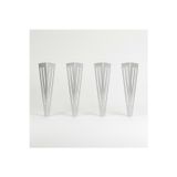 Uyart Home Uyart S3 Vector Krom Metal Masa Ayağı – Modern Çizgili Tasarım – 72 Cm