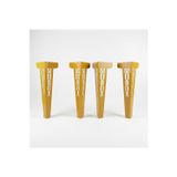Uyart Home Uyart S4 Orion Gold Metal Masa Ayağı – Geometrik Desenli Tasarım – 72 Cm