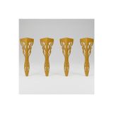Uyart Home Uyart S8 Flame Gold Metal Masa Ayağı – Dekoratif Alev Desenli Tasarım – 72 Cm