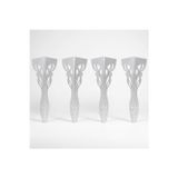 Uyart Home Uyart S8 Flame Krom Metal Masa Ayağı – Dekoratif Alev Desenli Tasarım – 72 Cm
