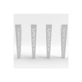 Uyart Home Uyart S9 Rhythm Beyaz Metal Masa Ayağı – Çizgili Dekoratif Tasarım – 72 Cm