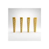 Uyart Home Uyart S9 Rhythm Gold Metal Masa Ayağı – Çizgili Dekoratif Tasarım – 72 Cm