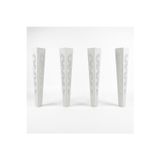 Uyart Home Uyart S9 Rhythm Gri Metal Masa Ayağı – Çizgili Dekoratif Tasarım – 72 Cm