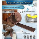 Uydee 1 Adet Kahverengi Kapı Altı Rüzgar Soğuk Önleyici Eva Toz Tutucu Koku Önleyici Kapı Altı Rüzgar Önleyici Sünger Soğuk Hava Toz Böcek ve Ses Yalıtım Fitili Enerji Tasarruflu Kapı Altı Izolasyon Bandı