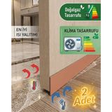 Uydee 2 Adet Kapı Altı Rüzgar Önleyici 2'li Set | Isı ve Ses Yalıtımı | Kendinden Yapışkanlı Kapı Altı Fitili | Soğuk, Toz, Böcek ve Hava Geçirmez Izolasyon Bandı