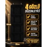 Uydee 4 Cepli Çok Amaçlı Dolap Içi Düzenleyici Organizer Dolap Içi Düzenleyici Kapı Arkası Askılık Kapı Arkası Organizeri Banyo Düzenleyici Mutfak - Siyah