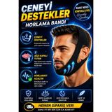Uydee Horlama Önleyici Yüz Korsesi Gıdı Toparlayıcı Çene Şekillendirici Yüz Maskesi Çene Boyun Bandı - Siyah - Standart