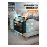 UYDEE Koltuk Kenarı Organizer Keçe Çok Gözlü Kumandalık Tablet Telefon Kitap Dergi Düzenleyici Kanepe Yanı Organizer Pratik organizer Dergilik Organizer