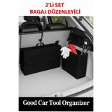 UYDEE Oto Bagaj Çantası Bagaj Düzenleyici 2'li Set Organizer Toparlayıcı Mektup Dikey Araç Bagaj Çantası