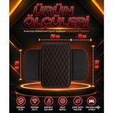 Uydee Oto Kolçak Organizer Araç Içi Düzenleyici Siyah Deri Kırmızı Dikişli Araç Kolçak Kılıfı Organizer Çift Cepli Kol Dayama Araç Içi Düzenleyici - Siyah - Kırmızı