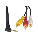 Uydu Alicisi Av Kablo 3.5 Mm 3 Rca Kablo 1.2 Metre Uzun Jack
