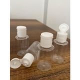 Uygar 500 Adet 30 Ml Şeffaf Plastik Şişe + Flip Top Kapak Dezenfektan Şişesi Açmalı Kapak