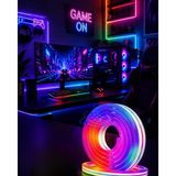 Uygulama Kontrollü Rgb Neon LED Şerit Işık 16 Milyon Renk Destekli - TOPRAK9437-6067 - Çok Renkli