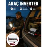uygun 500W Araç İnverter Aküden Priz Dönüştürücü popüler