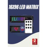 uygun Cama Yapışan En Büyük Boy 16X96 Telefon Kontrollü Led Ekran Digital Araba Yazısı popül