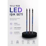 uygun Dekoratif Ortam Aydınlatması RGB LED 10’lu Çubuk Seti popüler