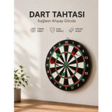uygun Evde, Ofiste ve Oyun Alanlarında Kullanıma Uygun Sağlam Ahşap Gövdeli Dart Tahtası popü