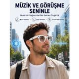 uygun Kameralı Akıllı Gözlük Bluetooth Telefon Görüşmeli Video Fotoğraf Kayıtlı AI Çevir