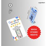 Uygun Kart Google Işletme Puanlama Kartı - 5 Yıldız Puan Toplar NFC ve Karekod Özellikli 8.6x5.6 cm