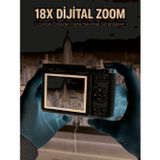 uygun Kompakt Dijital Fotoğraf Makinesi Beyaz 18X Dijital Zoom Destekli popüler