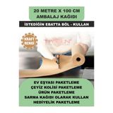 Uygun Kutu ve Ambalaj 100 Cm x 20 Metre Bobin Kraft Rengi Ambalaj Kağıdı, Ev Eşyası, Çeyiz, Hediye, Ürün Paketleme