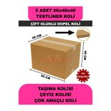 Uygun Kutu ve Ambalaj 5 ADET 60x40x40 EV TAŞIMA KOLİSİ, ÇEYİZ KOLİSİ, BOŞ KOLİ, ÇİFT OLUKLU TSSST DOPEL