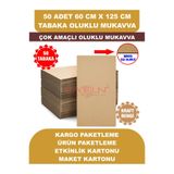Uygun Kutu ve Ambalaj 50 Adet 65cm x 125cm Baskısız Tabaka Oluklu Mukavva, Çocuk Etkinlik Kartonu, Maket Kartonu, Kargo Kartonu