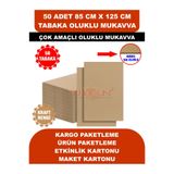 Uygun Kutu ve Ambalaj 50 Adet 85cm x 125cm Baskısız Tabaka Oluklu Mukavva, Çocuk Etkinlik Kartonu, Maket Kartonu, Kargo Kartonu
