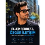 uygun Siyah Kameralı Akıllı Gözlük Bluetooth Telefon Görüşmeli Video Fotoğraf ve Ses Kayıt