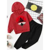 Uygun Tarz Çocuk Itachi Uchiha Eşofman Takımı - 7 - 8 Yaş - Kırmızı