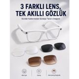 uygun Yapay Zeka Destekli Akıllı Gözlük Dahili Kameralı Bluetooth Müzik ve Arama Özellikli Se
