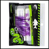 Uyguna-Yakala 1G 50Mm -10 Adet Silikon Kurt Yem - Karides Kokulu- Mor-1015-Prp