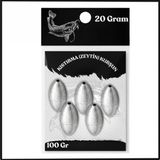 Uyguna-Yakala 20 Gram - 100 Gr Paket Kıstırma (Zeytin) Kurşun - Olta Kurşunu - Sun.155