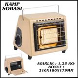 Uyguna-Yakala Bej Kamp Sobası Portatif -B-606-Bj